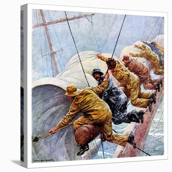 "Trim the Sails!,"March 18, 1933-Anton Otto Fischer-Stretched Canvas