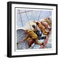 "Trim the Sails!,"March 18, 1933-Anton Otto Fischer-Framed Giclee Print