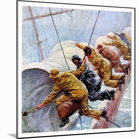 "Trim the Sails!,"March 18, 1933-Anton Otto Fischer-Mounted Giclee Print