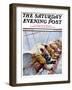 "Trim the Sails!," Saturday Evening Post Cover, March 18, 1933-Anton Otto Fischer-Framed Giclee Print