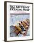 "Trim the Sails!," Saturday Evening Post Cover, March 18, 1933-Anton Otto Fischer-Framed Giclee Print