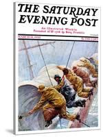 "Trim the Sails!," Saturday Evening Post Cover, March 18, 1933-Anton Otto Fischer-Stretched Canvas