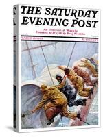 "Trim the Sails!," Saturday Evening Post Cover, March 18, 1933-Anton Otto Fischer-Stretched Canvas