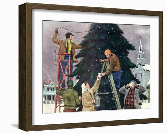 Trimming Christmas Tree, 1948-null-Framed Giclee Print