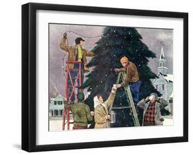 Trimming Christmas Tree, 1948-null-Framed Giclee Print