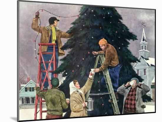 Trimming Christmas Tree, 1948-null-Mounted Giclee Print