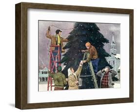 Trimming Christmas Tree, 1948-null-Framed Giclee Print