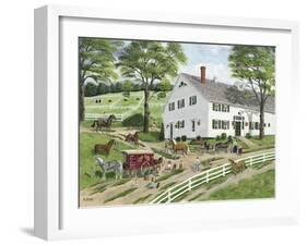 Trimming Hooves at the Stable-Bob Fair-Framed Giclee Print
