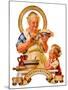 "Trimming the Pie,"November 23, 1935-Joseph Christian Leyendecker-Mounted Giclee Print