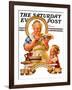 "Trimming the Pie," Saturday Evening Post Cover, November 23, 1935-Joseph Christian Leyendecker-Framed Giclee Print