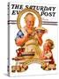 "Trimming the Pie," Saturday Evening Post Cover, November 23, 1935-Joseph Christian Leyendecker-Stretched Canvas