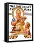 "Trimming the Pie," Saturday Evening Post Cover, November 23, 1935-Joseph Christian Leyendecker-Framed Stretched Canvas