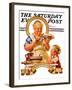 "Trimming the Pie," Saturday Evening Post Cover, November 23, 1935-Joseph Christian Leyendecker-Framed Giclee Print