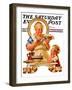 "Trimming the Pie," Saturday Evening Post Cover, November 23, 1935-Joseph Christian Leyendecker-Framed Giclee Print