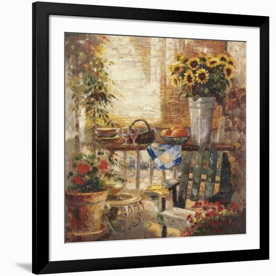 Trina's Potting Bench-null-Framed Art Print