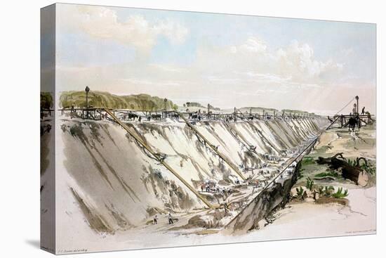 Tring Cutting, London and Birmingham Railway, 17 June 1837-John Cooke Bourne-Stretched Canvas