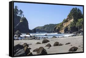 Trinidad, California. the Beach at Trinidad State Beach-Michael Qualls-Framed Stretched Canvas