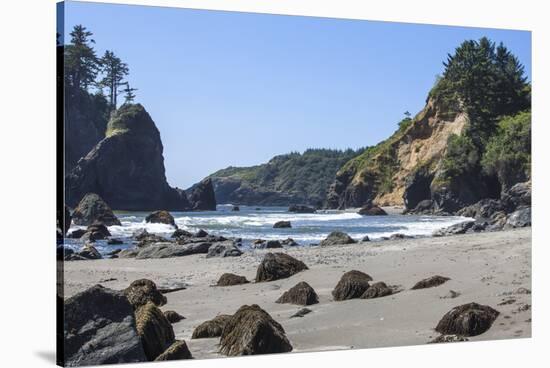 Trinidad, California. the Beach at Trinidad State Beach-Michael Qualls-Stretched Canvas