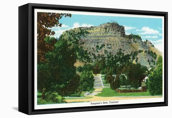 Trinidad, Colorado, View of Simpson's Rest-Lantern Press-Framed Stretched Canvas