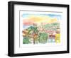 Trinidad Cuba Cityview with Caribbean Sunrise-M. Bleichner-Framed Art Print