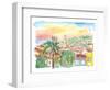 Trinidad Cuba Cityview with Caribbean Sunrise-M. Bleichner-Framed Art Print