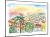 Trinidad Cuba Cityview with Caribbean Sunrise-M. Bleichner-Mounted Art Print