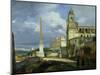 Trinita Dei Monti and the Villa Medici, Rome, 1808-Francois-Marius Granet-Mounted Giclee Print