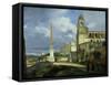 Trinita Dei Monti and the Villa Medici, Rome, 1808-Francois-Marius Granet-Framed Stretched Canvas