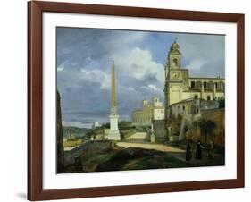 Trinita Dei Monti and the Villa Medici, Rome, 1808-Francois-Marius Granet-Framed Giclee Print