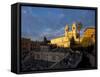 Trinita Dei Monti Church, Piazza Di Spagna, Spanish Steps, Rome, Italy, Europe-John Miller-Framed Stretched Canvas