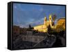 Trinita Dei Monti Church, Piazza Di Spagna, Spanish Steps, Rome, Italy, Europe-John Miller-Framed Stretched Canvas