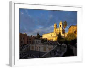 Trinita Dei Monti Church, Piazza Di Spagna, Spanish Steps, Rome, Italy, Europe-John Miller-Framed Photographic Print