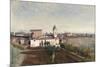 Trinita Dei Monti from the Villa Medici, C1830-1834-Jean-Baptiste-Camille Corot-Mounted Giclee Print