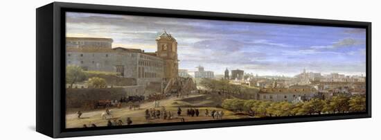 Trinità Dei Monti, Rome-Gaspar van Wittel-Framed Stretched Canvas