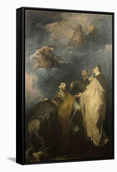 Trinity and the Saints, 1690-1769-Giuseppe Bernardino Bison-Framed Stretched Canvas