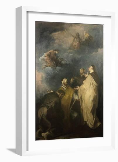 Trinity and the Saints, 1690-1769-Giuseppe Bernardino Bison-Framed Giclee Print