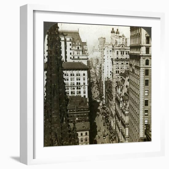 Trinity Church and Broadway, New York, Usa-Underwood & Underwood-Framed Photographic Print