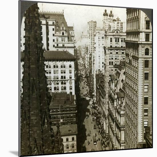 Trinity Church and Broadway, New York, Usa-Underwood & Underwood-Mounted Photographic Print