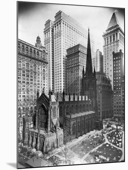 Trinity Church and Surrounding Skyscrapers, New York-null-Mounted Photographic Print