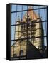Trinity Church Reflected in the John Hancock Tower, Copley Square, Boston, New England-Amanda Hall-Framed Stretched Canvas
