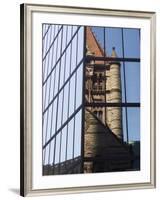 Trinity Church Reflected in the John Hancock Tower, Copley Square, Boston, New England-Amanda Hall-Framed Photographic Print