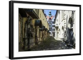 Trinity Church's Cemetery Grave Markers, Church of the Holy Trinity, Regensburg, Bavaria, Germany-Michael Runkel-Framed Photographic Print