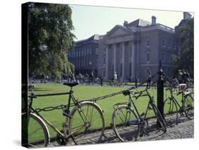 Trinity College and bicycles, Dublin, Ireland-Alan Klehr-Stretched Canvas