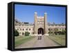 Trinity College, Cambridge, Cambridgeshire, England, United Kingdom-Steve Bavister-Framed Stretched Canvas
