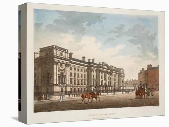 Trinity College, Dublin, 1793-James Malton-Stretched Canvas