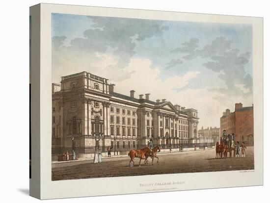 Trinity College, Dublin, 1793-James Malton-Stretched Canvas