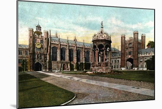 Trinity College Fountain, Cambridge, Cambridgeshire, Late 19th Century-null-Mounted Giclee Print