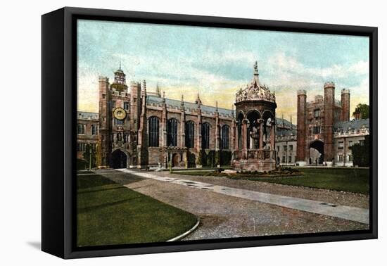 Trinity College Fountain, Cambridge, Cambridgeshire, Late 19th Century-null-Framed Stretched Canvas