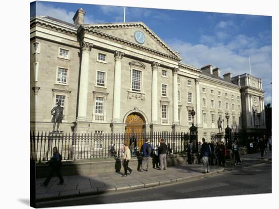 Trinity College Old Library Built Between 1712 and 1732, College Green, Dublin, Republic of Ireland-Pearl Bucknall-Stretched Canvas