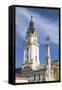 Trinity Column and Town Hall in Szechenyi Square, Pecs, Southern Transdanubia, Hungary, Europe-Ian Trower-Framed Stretched Canvas